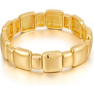 Gold Silver Style D Chunky Bangle Bracelet for Women and Men Fashion Jewelry